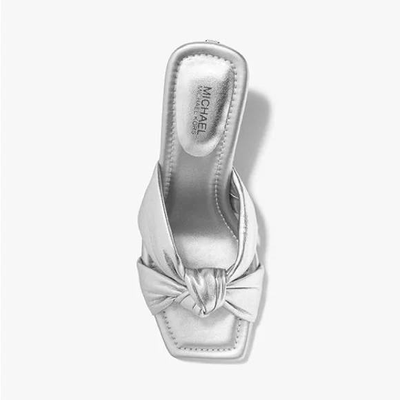 MICHAEL MICHAEL KORS ELENA METALLIC LEATHER SANDAL - Picture 10 of 10